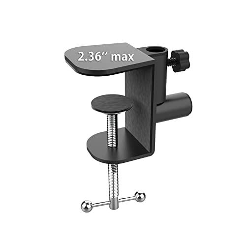 Large Desk Clamp Mount Replacement for Microphone Suspension Boom Scissor Arm, Table C Clip for Desktop Overhead Camera Tripod Mic Stand Lamp Base, Fits Up to 2.36 inch 6cm Thickness
