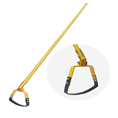 Image of HECTARE Agriculture Hand Weeder - 5 Foot Pole, 8 inch Blade for Efficient Weed Control - Manual Weed Remover Tool, Self-Sharpening Steel, Ideal for Small Weeds