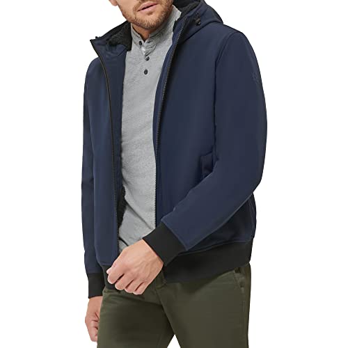 Image of DOCKERS Men's Softshell Sherpa Lined Bomber Jacket (Standard and Big & Tall)