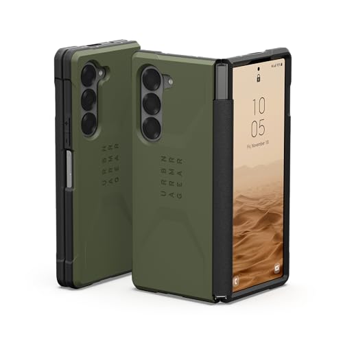 URBAN ARMOR GEAR UAG Designed for Samsung Galaxy Z Fold 6 Case Civilian Olive Drab Green, Rugged One-Piece Hinge Protection Full Body Military Grade Dropproof MIL-STD Slim Protective Cover