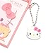 GASHINA STORY Kawaii Characters Compact Pocket Mirror - Adorable Mini Design with Charm Keyring - Durable & Portable Aesthetic Compact Mirror, Lightweight Bag Mirror for Purse (Kitty)