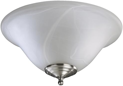 Quorum International 1166-801 Faux Alabaster CFL Light Kit, Satin Nickel/White