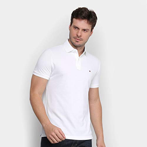 CAMISA POLO TOMMY HILFIGER REGULAR Cor:Branco;Tamanho:G
