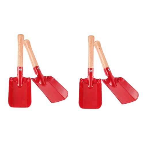 SUPVOX 2 Juegos Pala con Mango De Madera Pala para Acampar Departamento Pala De Borde Palas De Pala para Cavar Caña del Timón Pala De Excavación Paleta De Jardín Planchar 2 Piezas * 2