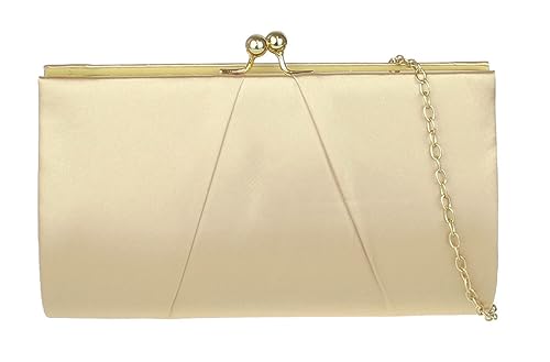 Pochette à fermoir boule femme sac de soirée chic avec bandoulière amovible