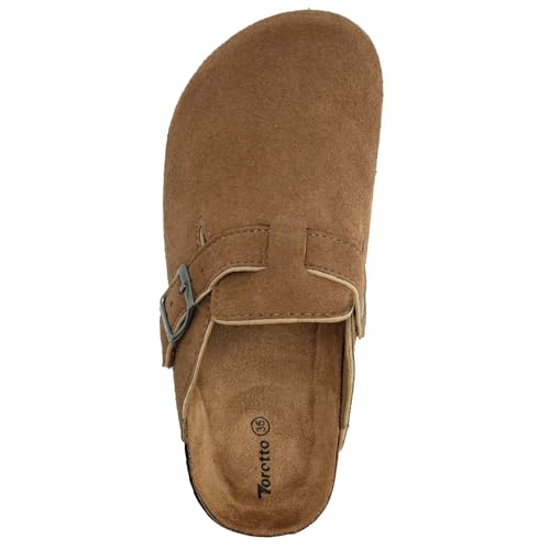 Image of Torotto Kids Clogs Cork Footbed Slippers Arch Support Potato Shoes with Adjustable Strap for Boys Girls