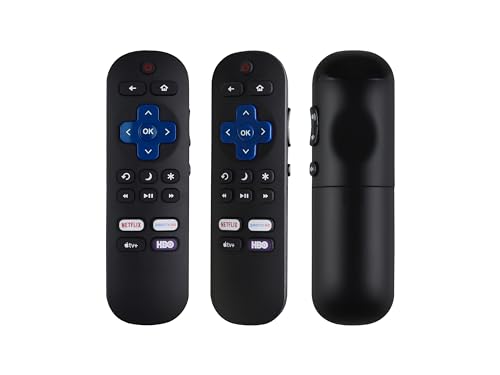 Pantallas, Home Entertainment Control Remoto Compatible con Roku TV Hisense Atvio Sharp Sanyo TCL Polaroid Smart TV Netflix HBO Apple TV Directv Go, JVC, Philips
