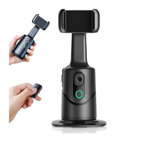 Treppiede for Telefono con riconoscimento facciale Intelligente AI, treppiede con tracciamento Automatico del Viso, Rotazione a 360° for Foto e Video del Telefono Cellulare