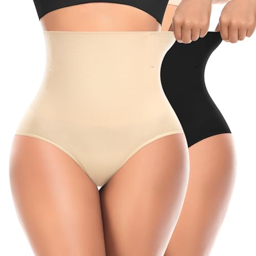 Image of Werena Tummy Control Shapewear for Women High Waisted Body Shaper Panties Slimming Girdle Shaping Briefs