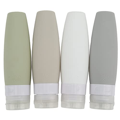 FRELEAN Botella DE Viaje DE Silicona A Prueba DE Fugas 90ML 4 Colores CONTENEDORES DE Viaje EXPRIMIBLES para Viajar