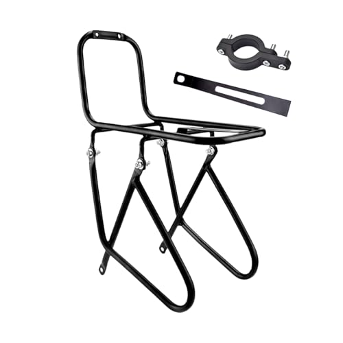 Renchey Portaequipajes Delantero para Bicicleta | Bastidor para Bicicleta De Montaña con Alforjas   Soporte para Bolsas De Manillar con Capacidad 15Kg Viajes Urbanos Y Carreteras