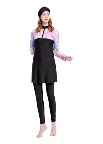 Muslim Swimsuits for Girls Modest Islamic Swimwear 3Pcs Burkini Set Bathing Suit2