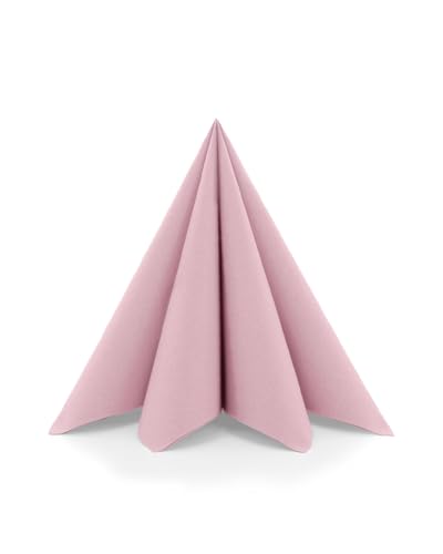 Sovie HORECA Airlaid Serviette in ALTROSA 40 x 40cm 1/4 Falz 50 Stück hochwertige Einwegservietten in Stoffoptik für Gastronomie Hotel Catering und elegante Vintage Tischdekoration