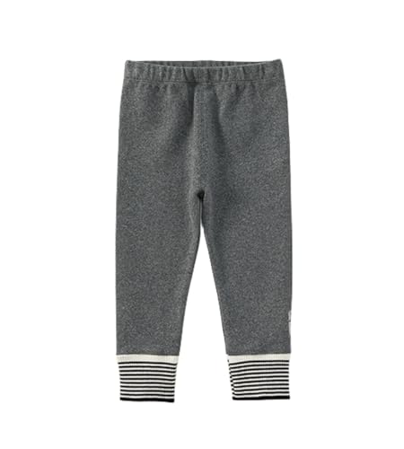 Meufam Kids Boys Girls Minimalist Striped Pants Long Cotton Soft Trousers Casual with Pockets Spring Autumn
