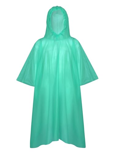 Aislor Kids Boys Girls Hooded Raincoat Reusable Waterproof Clear Rain Poncho Lightweight Rain Cape Rainwear for Camping