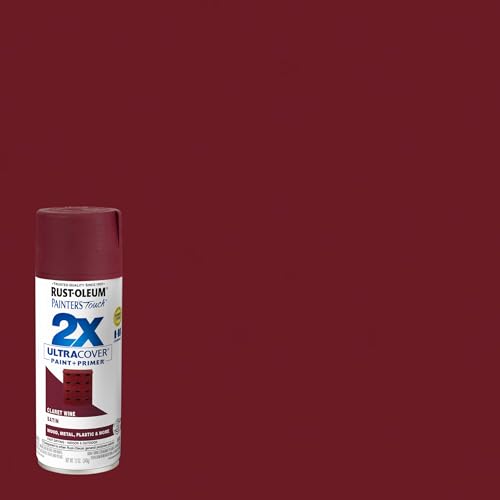 Image of Rust-Oleum Painter's Touch 2X Ultra Cover Spray Paint, Satin Claret Wine