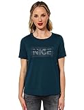 Street One Damen A318818 T-Shirt, deep Teal Blue, 44
