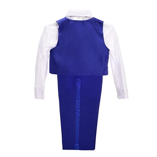 Image of Dressy Daisy Boys Classic 5-Piece Jacquard Tuxedo Suit, Black White Blue