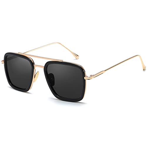 Sheen Kelly Retro Gafas De Sol Tonny Stark Marco De Metal Para Hombres Mujeres Gafas De Sol Iron Man Cuadradas Sheen Kelly Retro Gafas De Sol Tonny Stark Marco De Metal Para Hombres Mujeres Gafas De Sol Iron Man Cuadradas