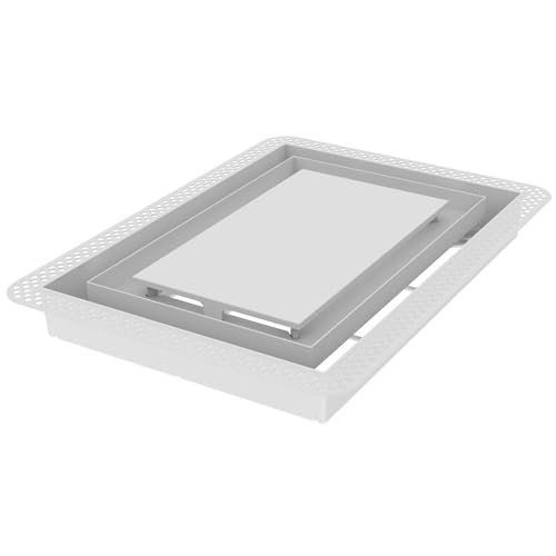 Fittes Flush Wall Vent [Lite+] Minimalist ABS Plastic HVAC Air Return Register Cover Customizable Modern Increased Airflow Solution for Home or Ceiling Pro Install 10x14.25 White 1 Pack