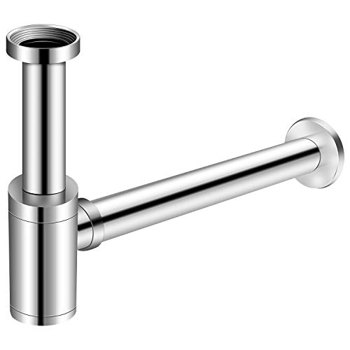 EXLECO Sifones Desagüe de Acero Inoxidable de 1 1/4