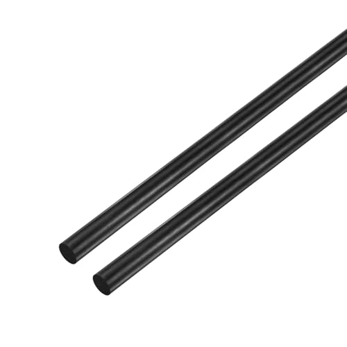 M METERXITY 2er Pack Kohlefaserstäbe 100mm Länge 5mm Durchmesser Kohlefaser Massiv Matt Stange Für RC Flugzeug/DIY Handwerk/Quadrocopter Arm/Modellbau Drachen Flügelrohr [3.94 x 0.2 Zoll]