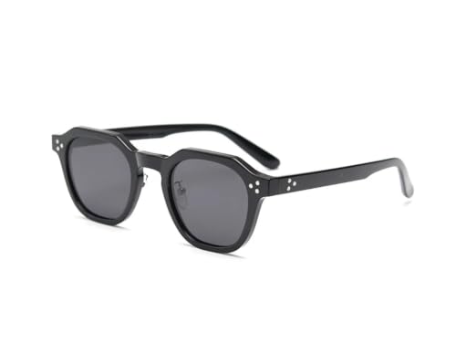 Lunettes de soleil rétro polarisées TR90 avec monture polygonale pour été