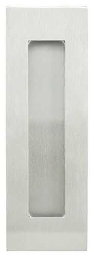 Tirador rectangular para puertas empotradas INOX, acabado acero inoxidable satinado, tirador de copa empotrado para puertas correderas, 7-1/16" x 2-3/8" miniatura 1