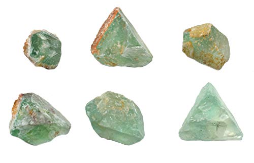 Image of EISCO 6PK Raw Fluorite, Mineral Specimens - Approx. 1 inch - Geologist Selected & Hand Processed - Great for Science Classrooms - Class Pack