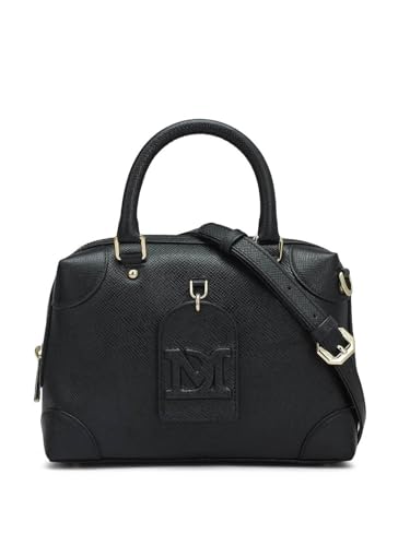 Image of Da Milano Leather Satchel Bag for Women - Black