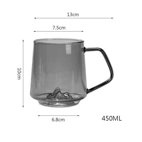 Tazas para café ergonómicas de cristal borosilicato que aíslan el calor 3