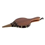Hammer & Tongs Fireplace Dark Wood Bellows - Traditional Fire Blower with Leather Effect Lung and Brass Rivets - Rustic Wooden Hand Bellow for Log Burners, Wood Stoves