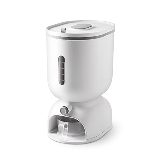 VBM Kitchen Rice Food Container Storage Box Cereal Dispenser Grain rice (grey rice dispenser)