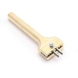 Material: Aleación XXYHYQHJD Kit de Cuero de Bricolaje Tenedor Ajustable Perforadora Instalación de Hardware Herramienta de perforación Punzón Hebilla magnética Herramienta de Bricolaje para Cuero (Color : Gold)