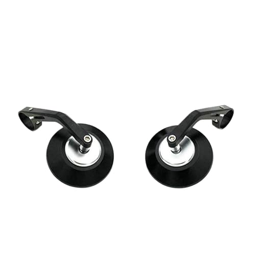 Rétroviseur moto rond de guidon argenté en aluminium CNC