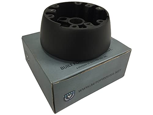 VSW Steering Wheel Hub Adapter 6 Bolt (Black) Compatible with 1967-1968 GM Deluxe Wood Wheel Adapter 3930062 SWA1001BLK