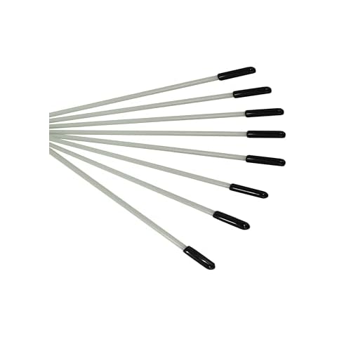 Wuchieal's Flex Rods - Durable and Flexible Sticks for Worship and Praise Flag – Perfect for Praise Worship Flag 3 Diffrence Length (8pieces, 90cm/35.43inch) Cover