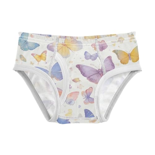 KLL Colorful Butterfly Toddler Boys' Cotton Briefs Breathable Undies