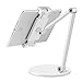 Produktbild Tablet Ständer, iPad Ständer, Stabiler Ganzmetall Tablet Halterung Verstärkung iPad Stand Halter Dock für Alle Tablet/Smartphones und weiteres Geräte von 4.7 bis 12.9 Zoll (Weiß)