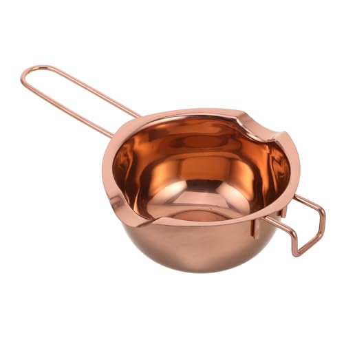 Beatifufu Olla Derretir Chocolate Inoxidable Recipiente para Fondue de Queso y Postres Diseño Elegante y para Cocina Profesional y