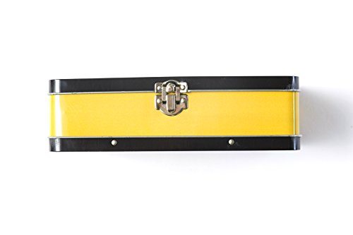 Image of DAHO Metal Storage Box with Hinge for Office, School, Home, Makeup, Arts & Crafts and Accessories (Gold)