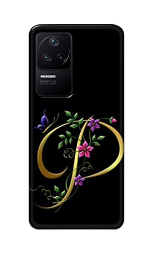 Image of Printed Hard Back Cover Case for Mi Poco F4 5G Back Cover (Alphabet P) -1803