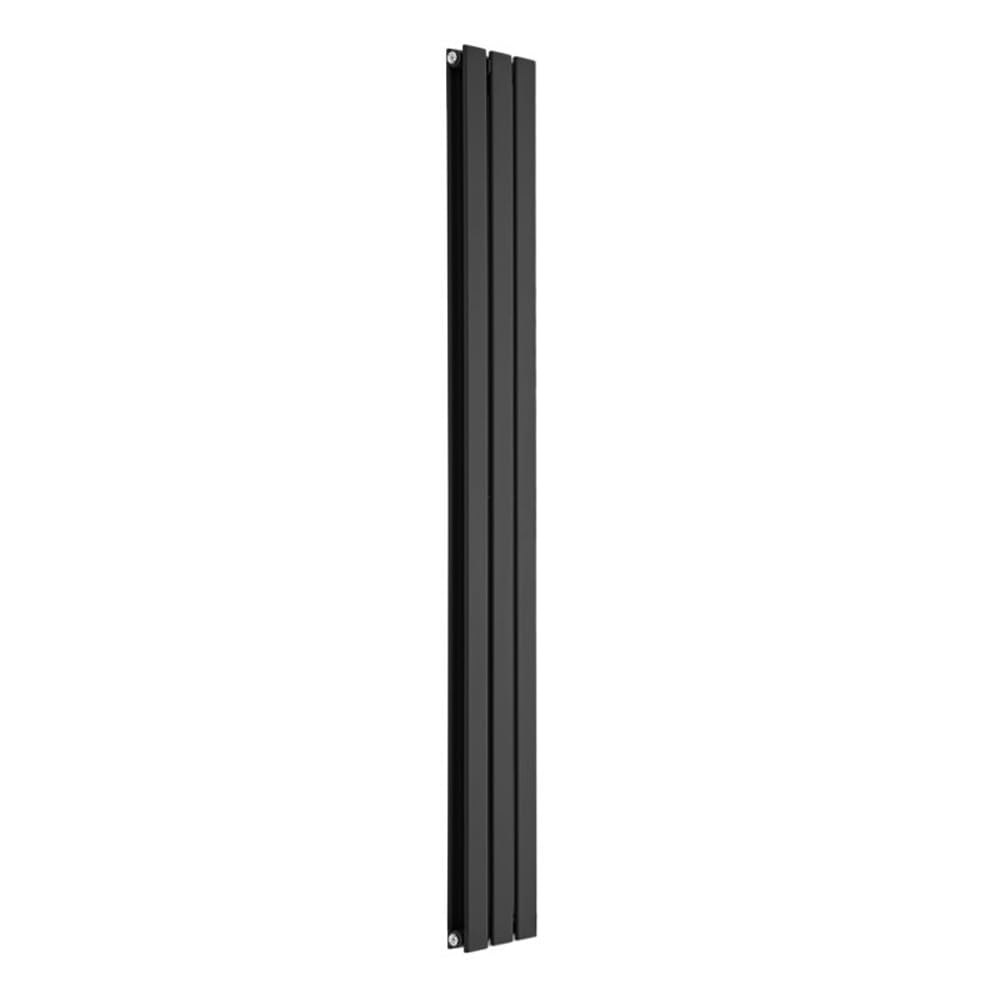 Milano Black Sterling Arlie Double Flat Panel Vertical Radiator - 1750 X 210Mm