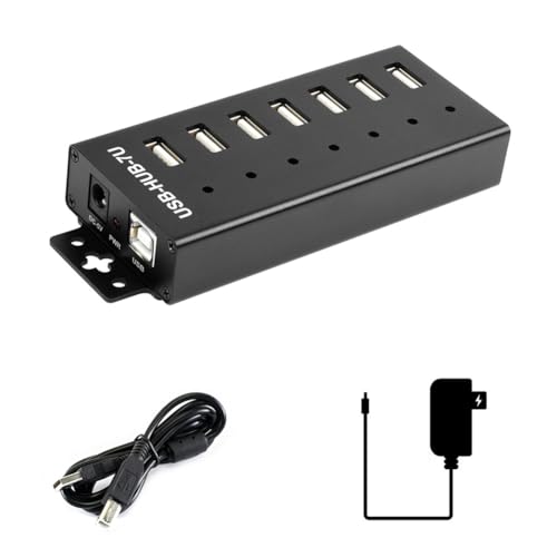 Hub industrial 7-CH USB 2.0 adaptateur d'extension multiprise pour PC Win11 Linux
