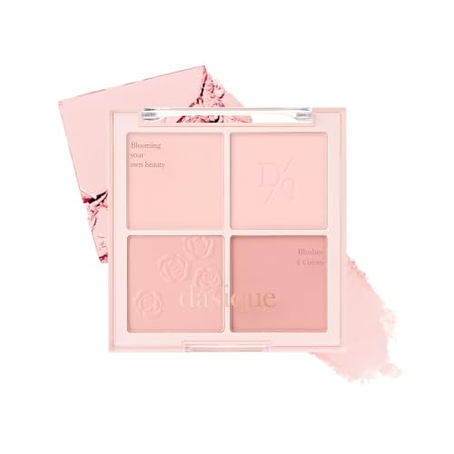 Image of Dasique Blending Mood Cheek #15 Rose Milk Tea | 4 Blendable Shades | Pressed Powder Blush Palette for Cheeks | Silky & Soft Blur Finish | Lightweight Blush for Cheeks | Korean Makeup | Vegan