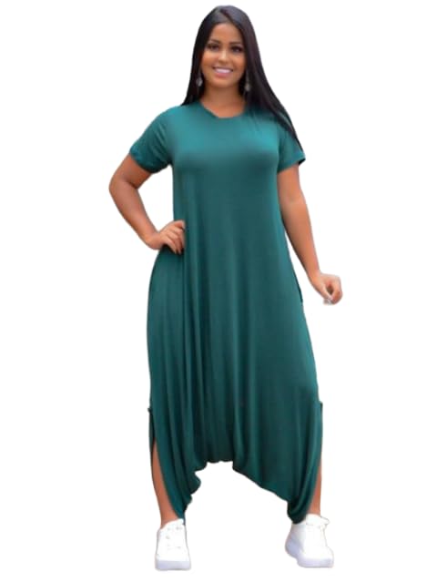 Macacão Saruel Max Malha Com Bolsos Viscolycra Longo Soltinho Com Manga Feminino 38 ao 50 (Cor)