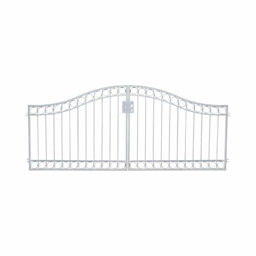 Gartentor Hoftor Einfahrtstor Metall Einfahrtstor Anello-GT300/100S Schloss Feuer Verzinkt 300 cm 3m Doppelflügeltor