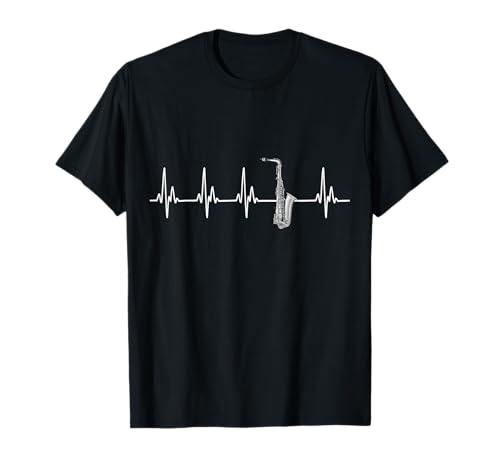 Saxofón Heartbeat Saxofón Player Camiseta