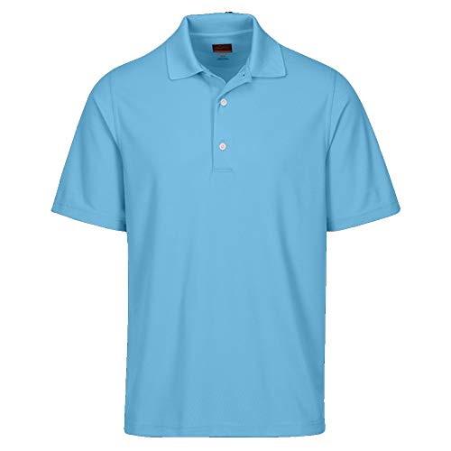 Greg Norman Men's Protek Micro Pique Polo, Sky, XX-Large