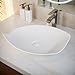 MEKKHALA Rectangular White Vessel Sink with Pop-up Drain - 22